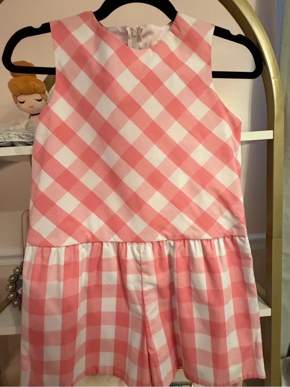 The Beaufort Bonnet Company Pink and White Gingham Girls One-Piece